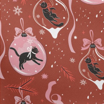 Black Cat Decoration Pongee