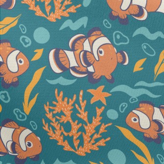 Colorful Clown Fish Pongee