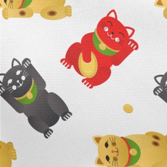 Cute Three-color Lucky Cat Pongee