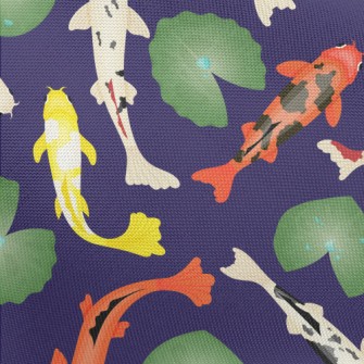 Noble Koi In Pond Pongee