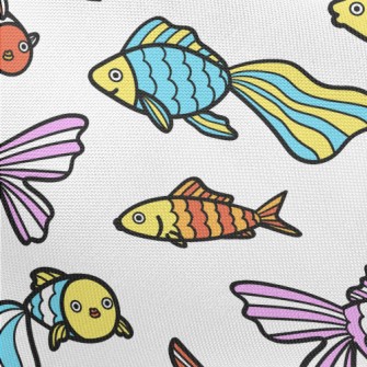 Cute Striped Fish Pongee
