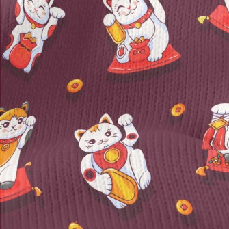 Lively Lucky Cat Stretch Jersey