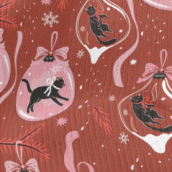 Black Cat Decoration Stretch Jersey