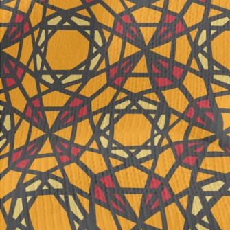 Staggered Polygonal Geometric  Stretch Jersey