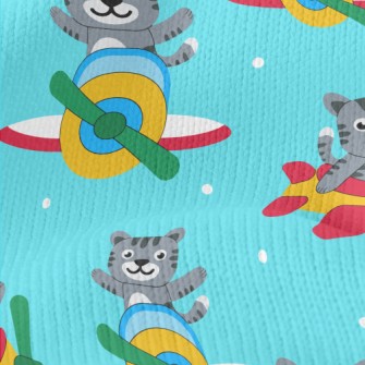 Flying Cats On A Plane Stretch Jersey