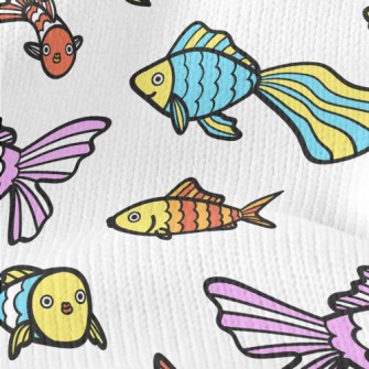 Cute Striped Fish Stretch Jersey