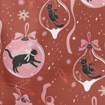 Black Cat Decoration Lightweight Cotton Poplin