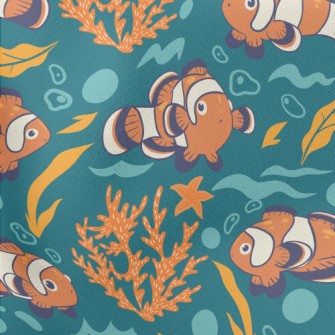 Colorful Clown Fish Lightweight Cotton Poplin