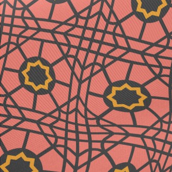 Block Interlaced Geometry Midweight Cotton Poplin