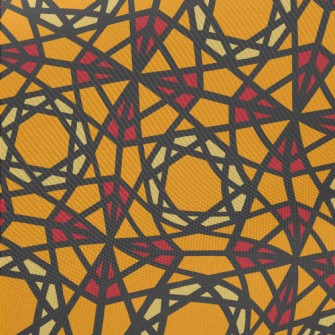 Staggered Polygonal Geometric  Midweight Cotton Poplin