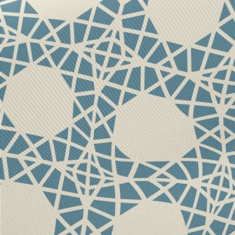 Polygonal Geometric Square Midweight Cotton Poplin