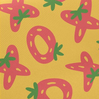 Deformed OX Strawberry Midweight Cotton Poplin