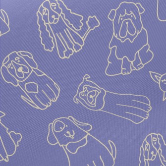 Cute Line Dog Midweight Cotton Poplin
