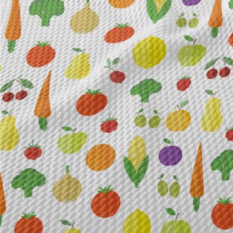 Fresh And Delicious Fruits And Birdseye Piqué