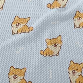 Soft And Chubby Shiba Inu Birdseye Piqué