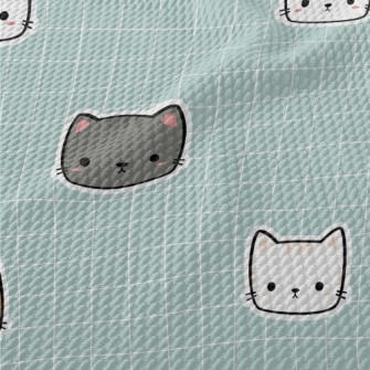 Cute And Well-behaved Cat Birdseye Piqué