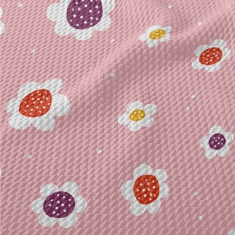 Simple Hand-painted Flowers Birdseye Piqué