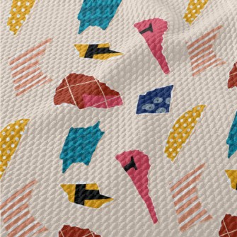 Irregular Shaped Pattern In To Birdseye Piqué
