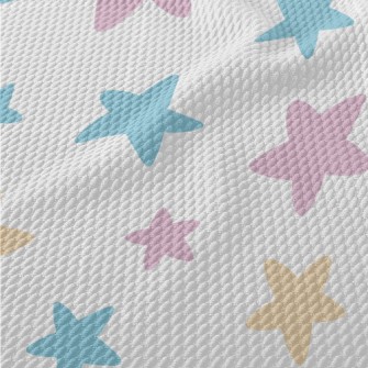 Stars Of Gentle Colors Birdseye Piqué
