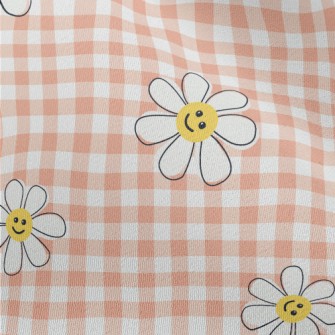 Smiling Flower Plaid Chiffon