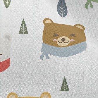 Cold And Cozy Bear And Plaid Chiffon