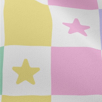 Colorful Star Grid Chiffon