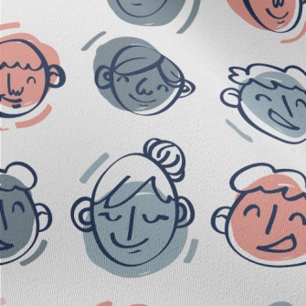 Simple Hand-painted Family Por Chiffon