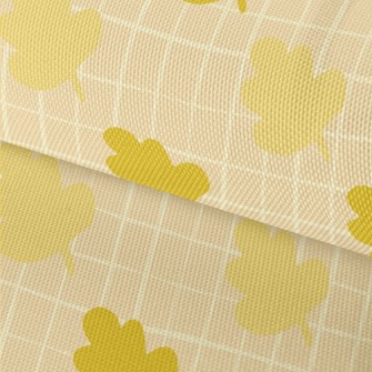 Autumn Gloomy Leaves And Grid Waterproof Oxford