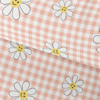 Smiling Flower Plaid Waterproof Oxford
