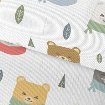 Cold And Cozy Bear And Plaid Waterproof Oxford