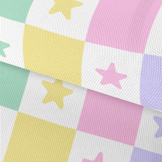 Colorful Star Grid Waterproof Oxford