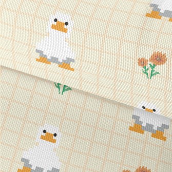 Pixel Duck Style Grid Waterproof Oxford