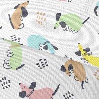 Colorful Cute Dachshund Waterproof Oxford
