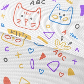 Simple Cute Cat Waterproof Oxford