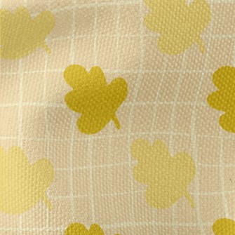 Autumn Gloomy Leaves And Grid Waterproof Canvas