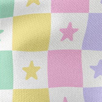Colorful Star Grid Waterproof Canvas