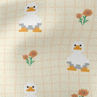 Pixel Duck Style Grid Waterproof Canvas