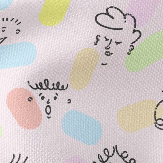 Colorful Lines Of Human Face Waterproof Canvas