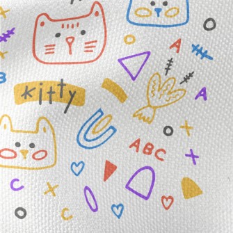 Simple Cute Cat Waterproof Canvas