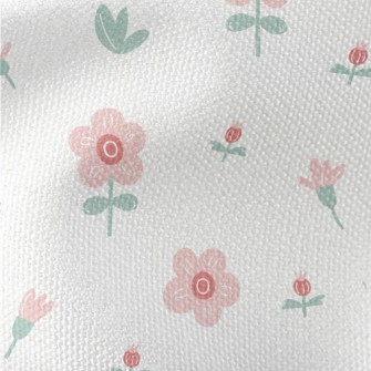 Small Pink Gentle Flowers Waterproof Canvas