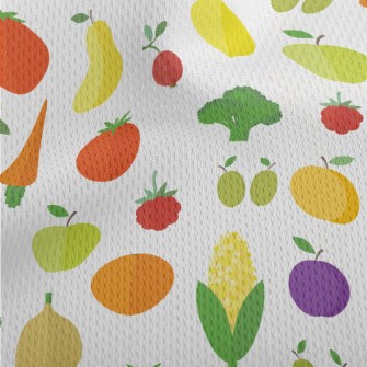 Fresh And Delicious Fruits And Athletic Mesh Flat Back