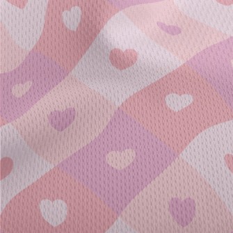 Pink And Bright Love Diamond Athletic Mesh Flat Back