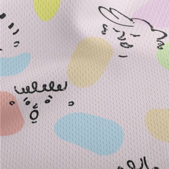 Colorful Lines Of Human Face Athletic Mesh Flat Back