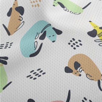 Colorful Cute Dachshund Athletic Mesh Flat Back