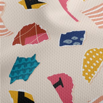 Irregular Shaped Pattern In To Athletic Mesh Flat Back