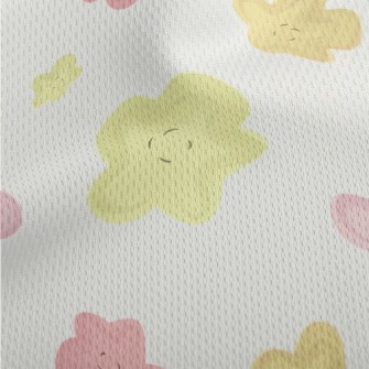 Hand Drawn Exotic Flowers Athletic Mesh Flat Back