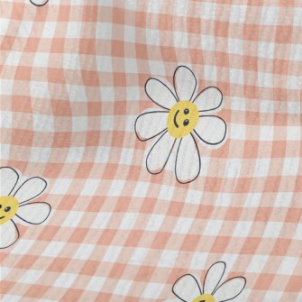 Smiling Flower Plaid Terry