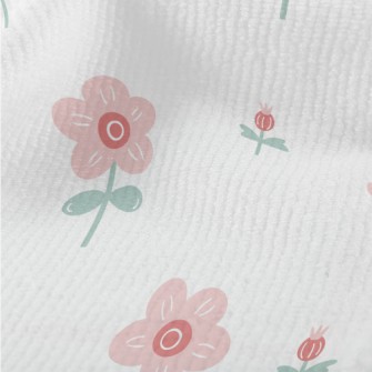 Small Pink Gentle Flowers Terry