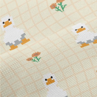 Pixel Duck Style Grid Performance Linen