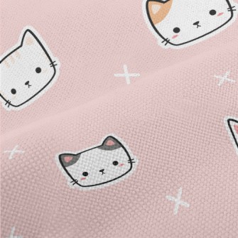 Square Cute Cat Performance Linen